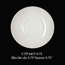 CTP6417-5.75 Dĩa Lót Ly Cappuccino 3.75 (Trắng Trơn) - ET