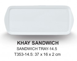 T353-14.5 Khay Sandwitch (White 100%) - Spw