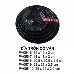 PV056-8 DĩaTtròn Có Vân 8 (Đen) - SPW